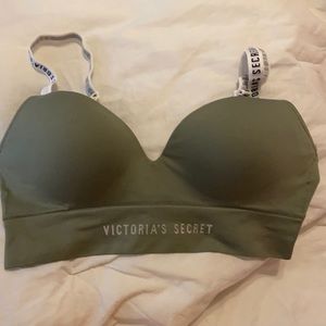 Olive green wireless padded bralette